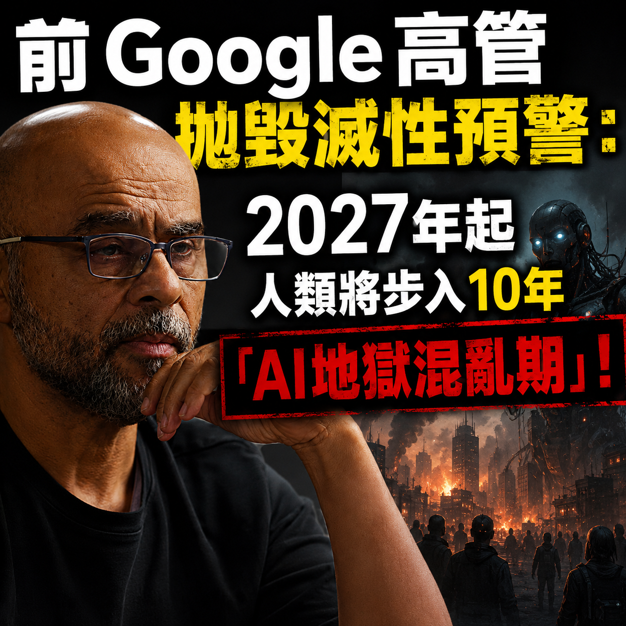 前 Google 高管拋毀滅性預警：2027年起人類將步入10年「AI地獄混亂期」！－圖片1