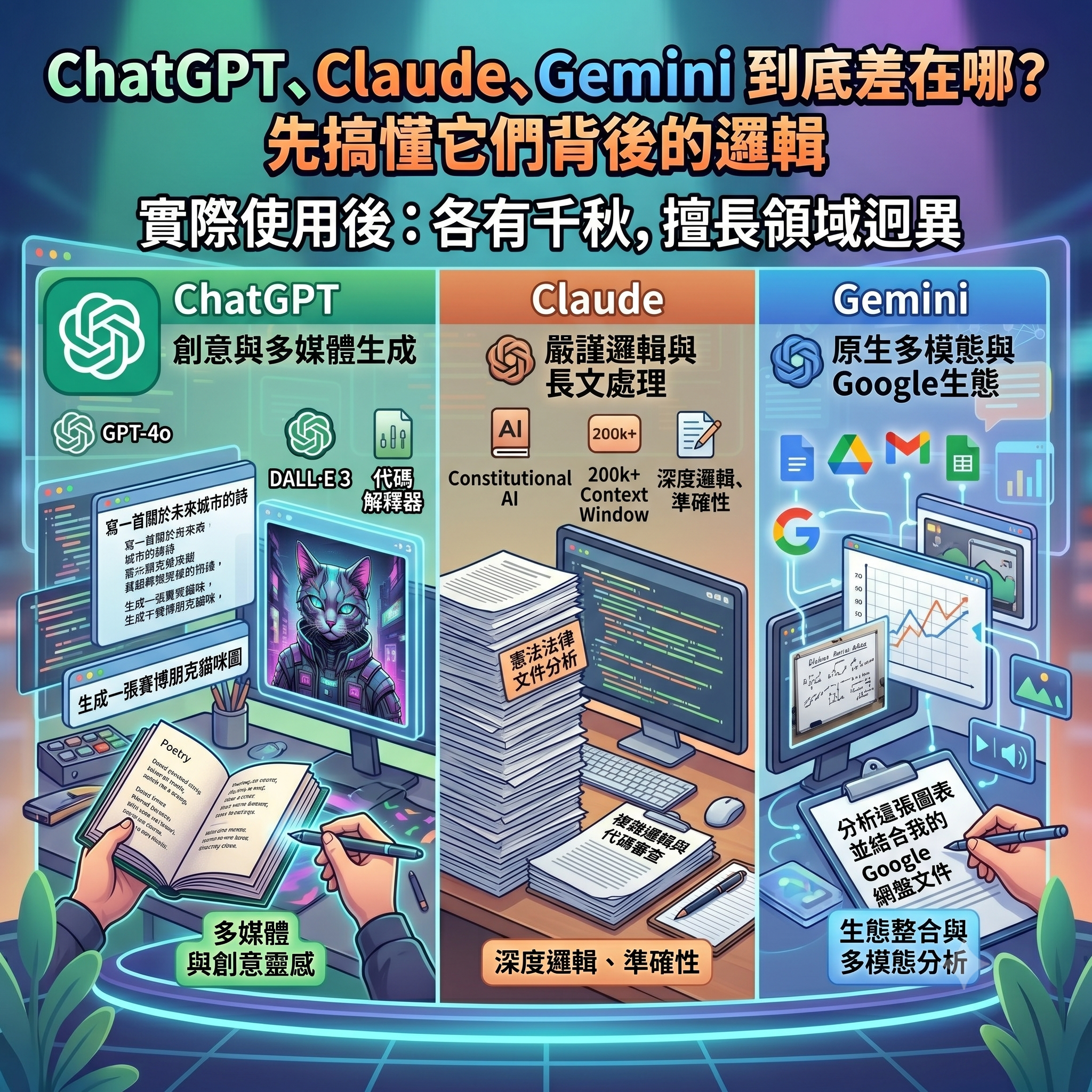 ChatGPT、Gemini、Claude，到底該用哪一個？－圖片3