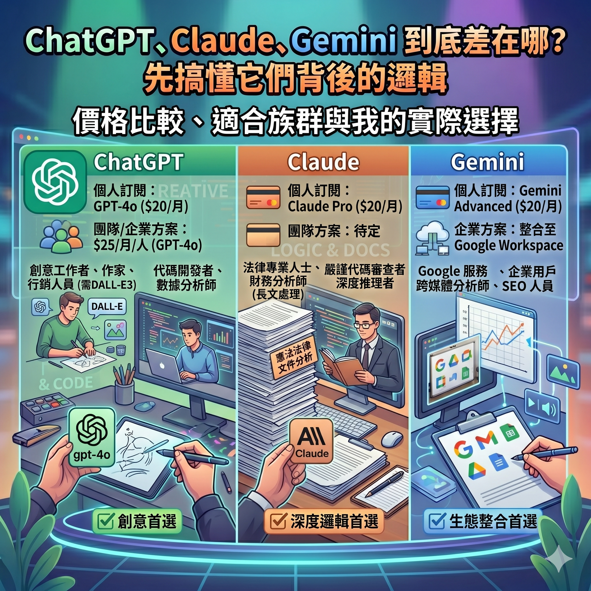 ChatGPT、Gemini、Claude，到底該用哪一個？－圖片4