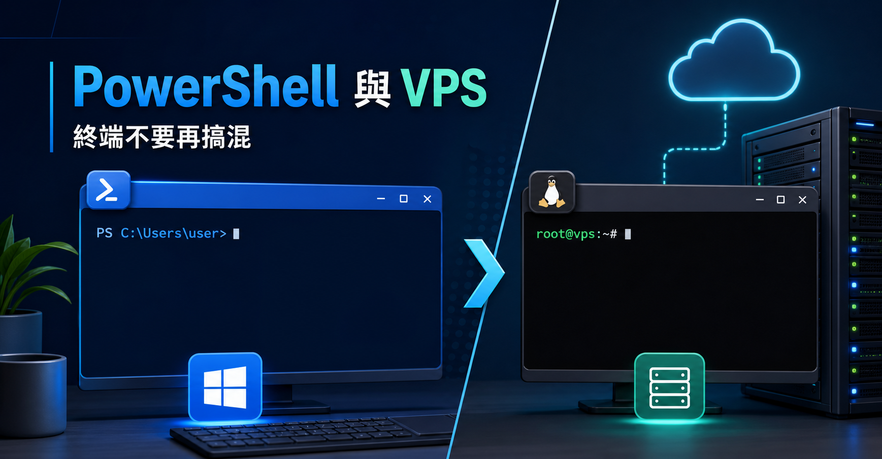 Windows PowerShell 和 VPS 終端怎麼分？我把 Linux 指令輸錯視窗的經歷－圖片1