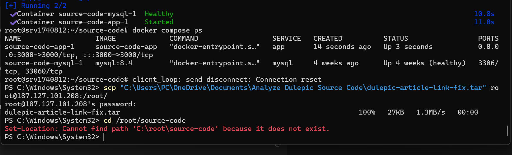 把 Linux 的 root 路徑輸入 Windows PowerShell 後出現找不到路徑錯誤