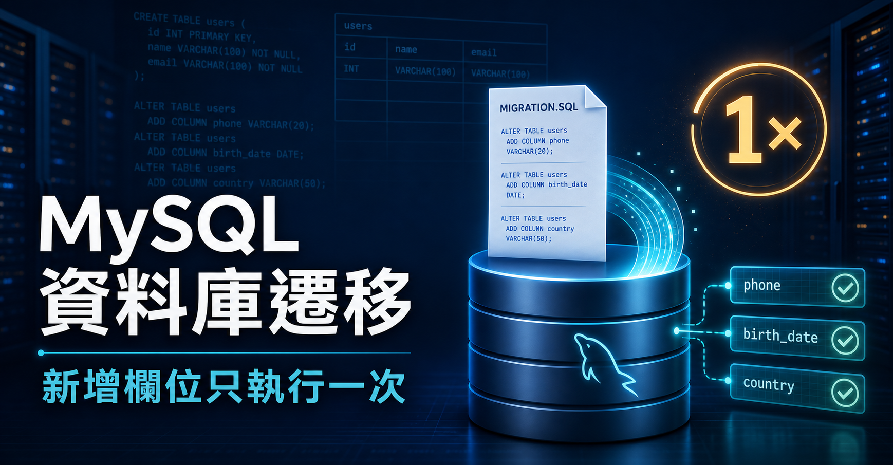 MySQL 資料庫遷移為什麼只能執行一次？我為文章模式新增欄位的過程－圖片1