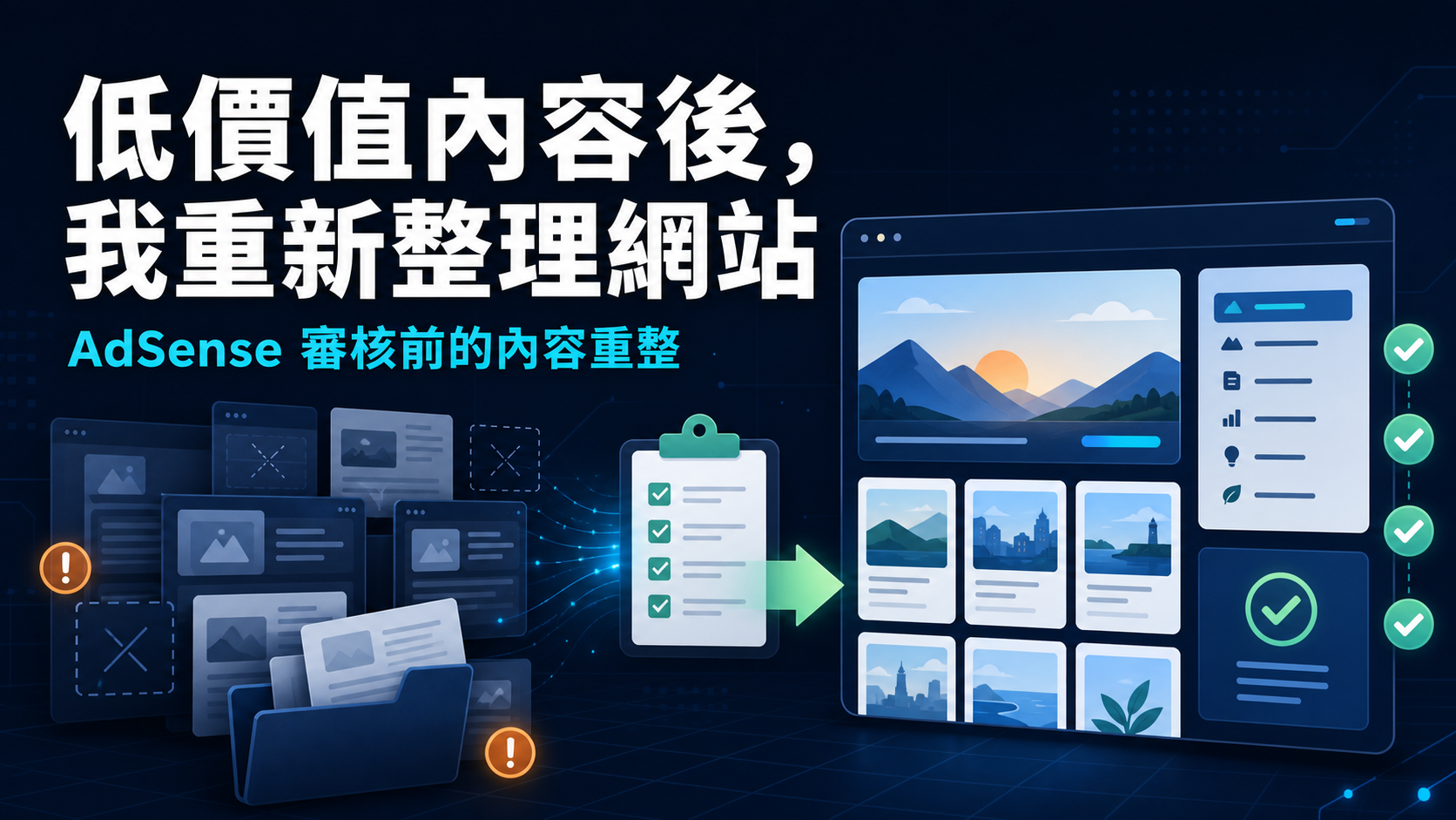 AdSense 提示低價值內容後，我如何重新整理網站文章與分類－圖片1